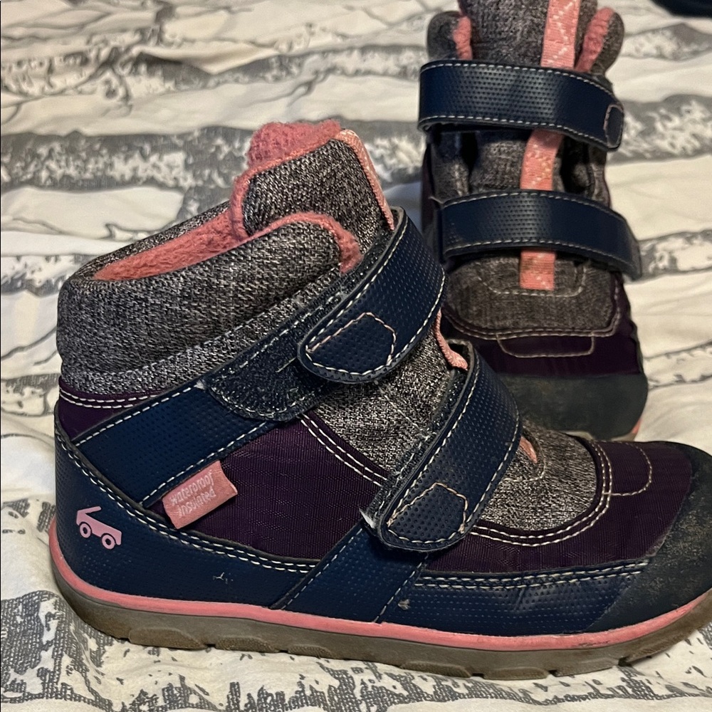 See Kai Run Kids' Boots in Pink and Dark Blue